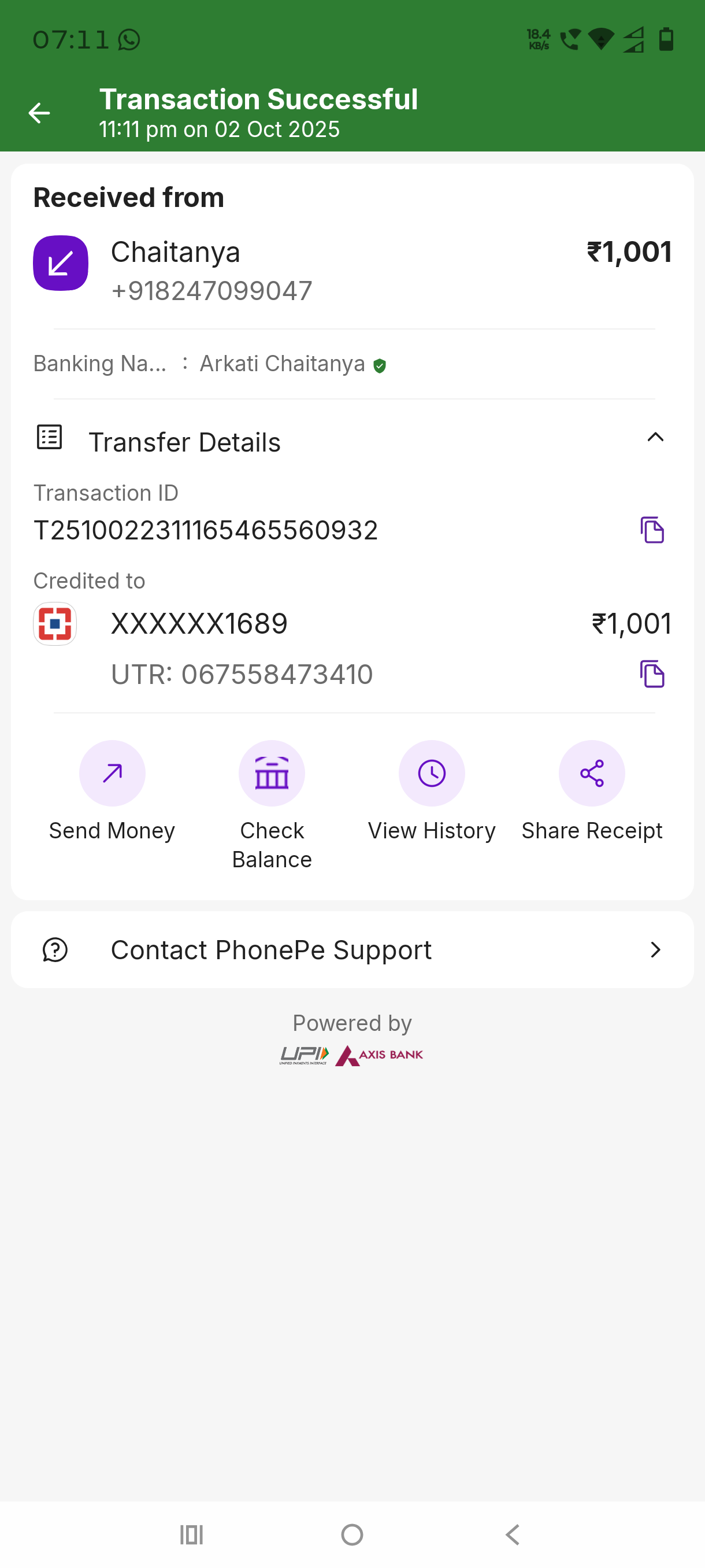 Payment Proof