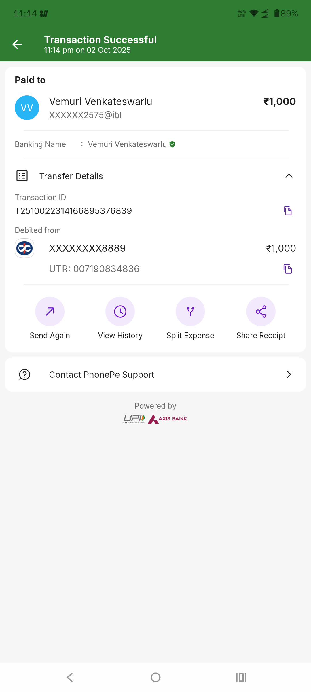 Payment Proof